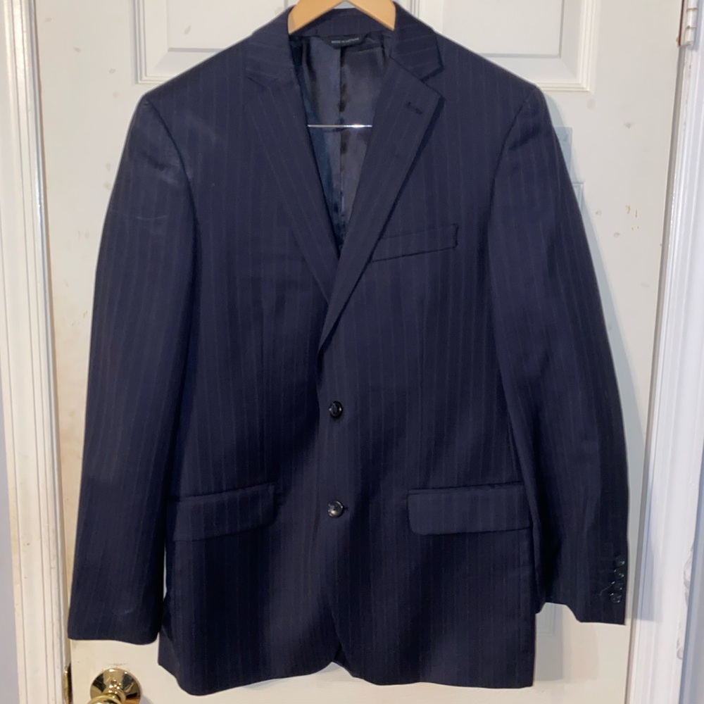 Marc Anthony - Full Suit - Classic Pinstripe (Jacket: 40R) (Pants: 34x32)